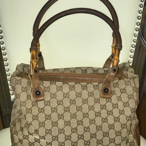Gucci tote with bamboo handles - Picture 14 of 16